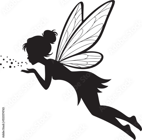 Magical Afro Fairy with Wings Silhouette

Elegant Black Fairy in Flight Vector

Afro-Haired Forest Fairy Design

Whimsical Fairy Princess with Curls

Mystical Afro Fairy in Nature Scene