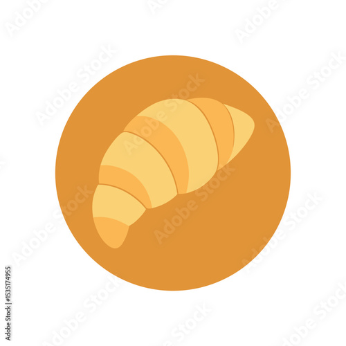 Flaky Croissant Pastry Vector Illustration For Bakery And Breakfast Food Art