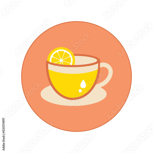 Refreshing Cup Of Tea With Lemon Vector For Healthy Drink And Wellness Designs
