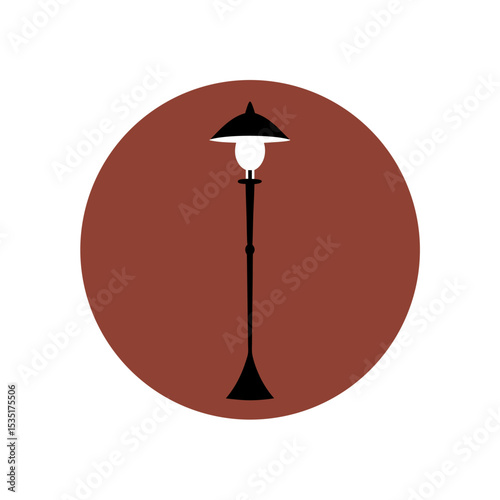 Modern Floor Lamp Silhouette Vector Graphic For Interior Design And Home Decor