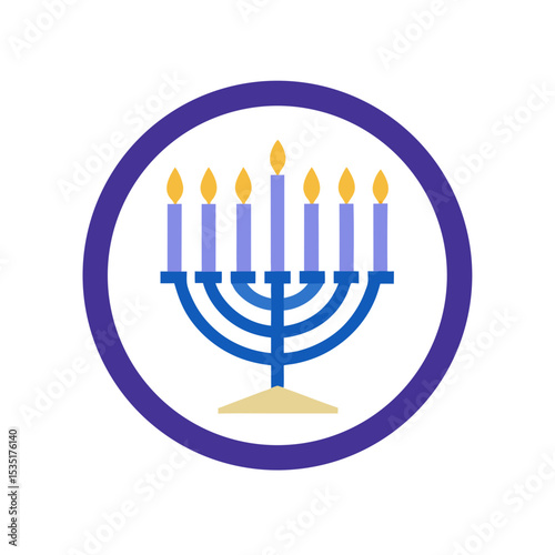 Elegant Hanukkah Menorah Vector Clipart For Cultural And Religious Celebrations