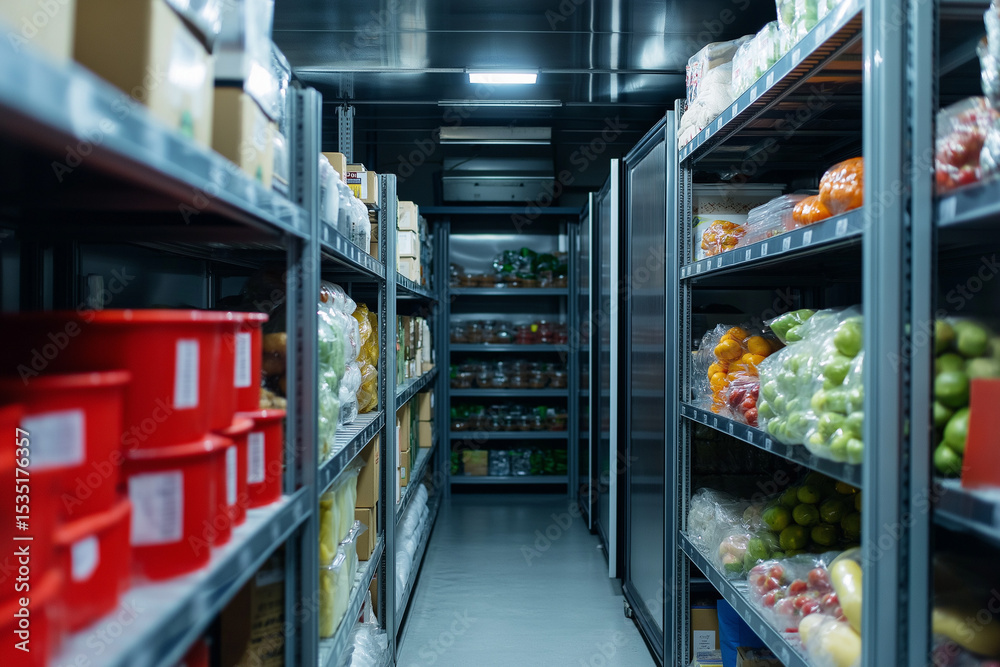 Fototapeta premium Cold storage are of a restaurant