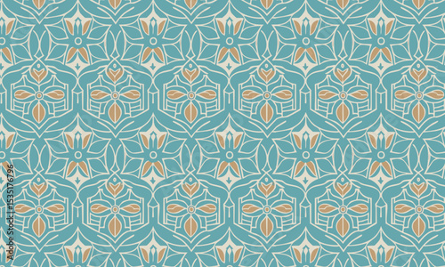 Intricate and Elegant Floral Damask Seamless Pattern