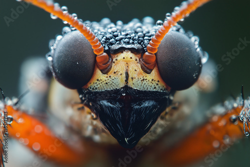 Close-Up of Tiny Insect Antennae and Eyes Captured in Intricate Macro Photography
