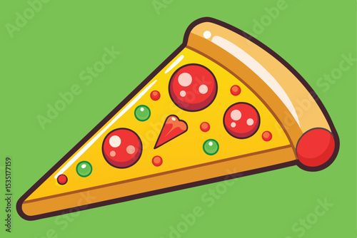 Delicious Pizza Slice A Tasty Treat of Pepperoni and Cheese