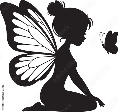 Magical Afro Fairy with Wings Silhouette

Elegant Black Fairy in Flight Vector

Afro-Haired Forest Fairy Design

Whimsical Fairy Princess with Curls

Mystical Afro Fairy in Nature Scene