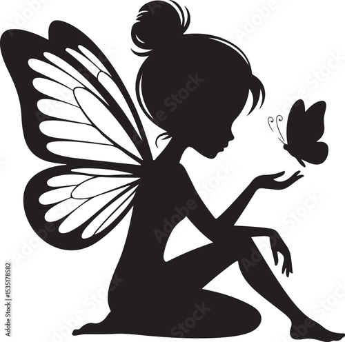 Magical Afro Fairy with Wings Silhouette

Elegant Black Fairy in Flight Vector

Afro-Haired Forest Fairy Design

Whimsical Fairy Princess with Curls

Mystical Afro Fairy in Nature Scene