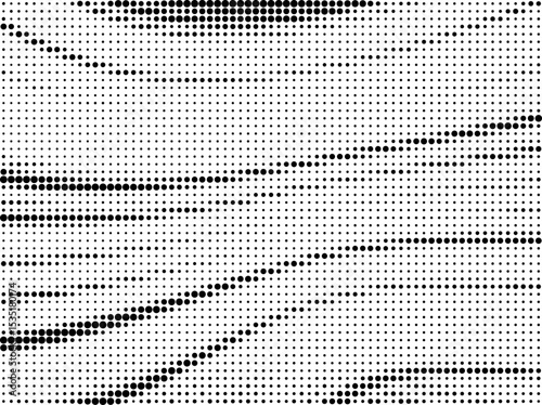 Monochrome Dot Matrix: A Dynamic Pattern of Black Dots on White, Creating Rhythmic Visual Flow in Minimalist Geometric Art,Hypnosis, hallucination