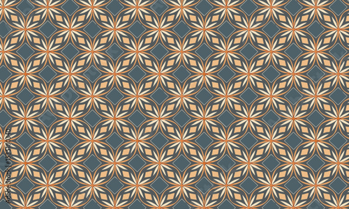 Elegant Japanese Shippo Geometric Seamless Pattern
