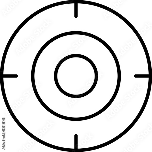 Focus, concentration icons collection. Goal, Target Line icon set. Line icons related to focus and concentration. Vector illustration
