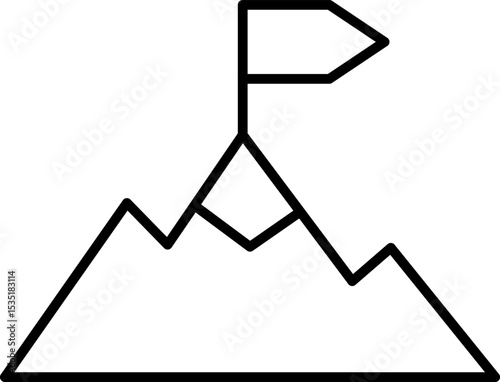 Focus, concentration icons collection. Goal, Target Line icon set. Line icons related to focus and concentration. Vector illustration