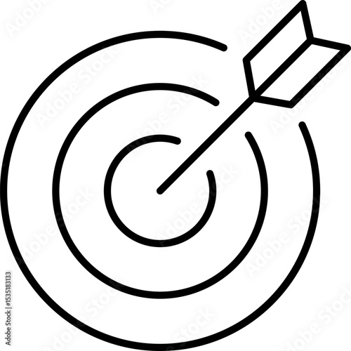 Focus, concentration icons collection. Goal, Target Line icon set. Line icons related to focus and concentration. Vector illustration