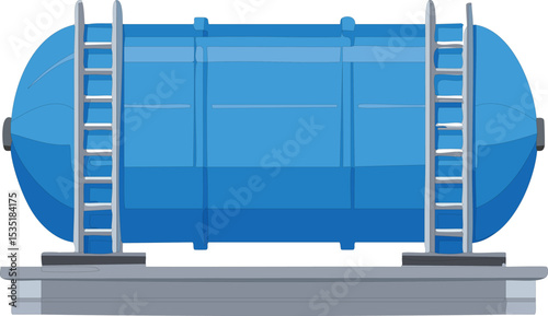 water tank blue vector illustration