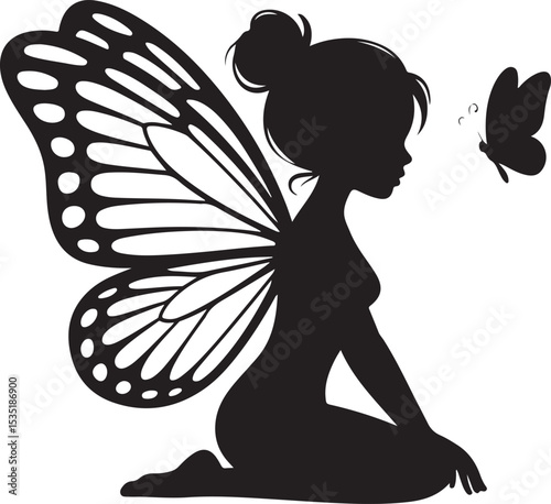 Magical Afro Fairy with Wings Silhouette

Elegant Black Fairy in Flight Vector

Afro-Haired Forest Fairy Design

Whimsical Fairy Princess with Curls

Mystical Afro Fairy in Nature Scene