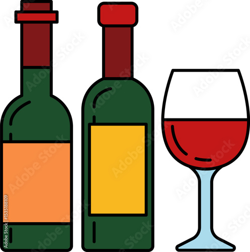 A bottle of red wine