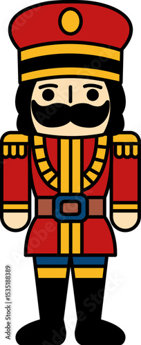 single illustration of a nutcracker