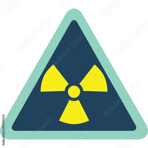 radiation warning vector flat illustration