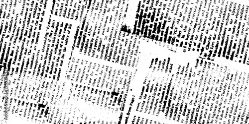 Rough vector background abstract grunge texture old vintage newspaper. Vector white and black newspaper paper grunge pattern old aged texture.	