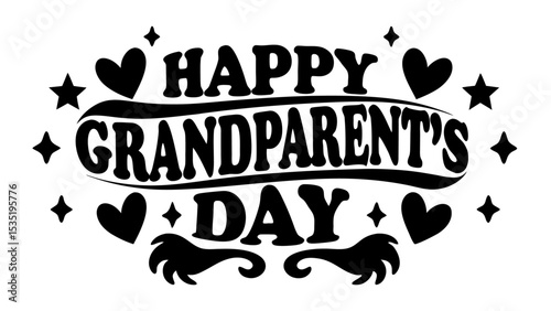 Happy Grandparent's Day calligraphy lettering