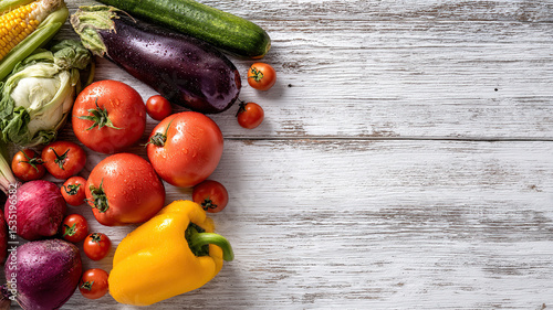 Fresh vegetables colorful food photography for Sustainable Gastronomy Day