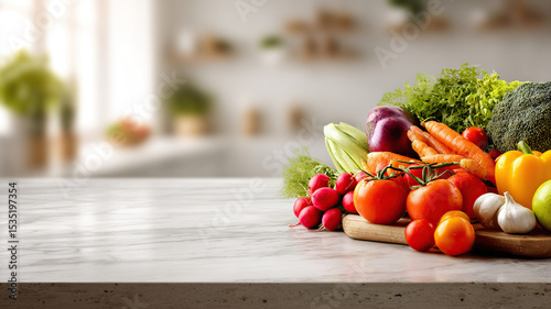 Fresh vegetables on kitchen counter for Sustainable Gastronomy Day