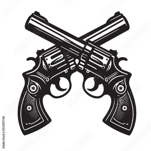 Crossed pistols svg 