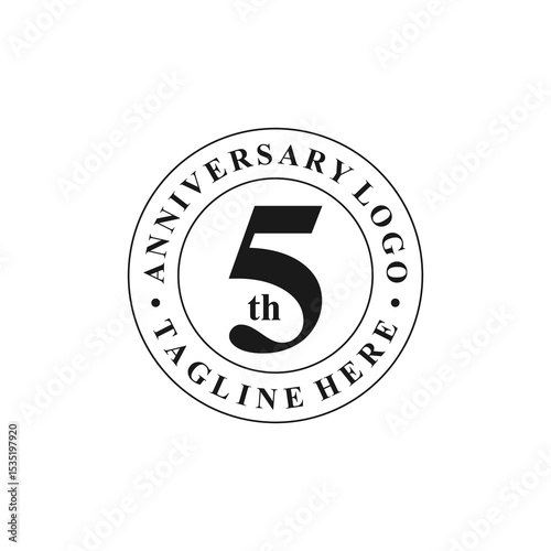 anniversary logo design, 5th anniversary, symbol, icon, party, logo design for 5th anniversary, vector, success, illustration, birthday, symbol, background, year, congratulation, greeting, invitation