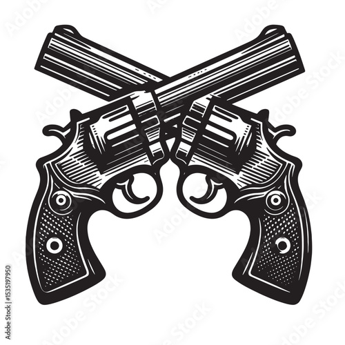 Crossed pistols svg 