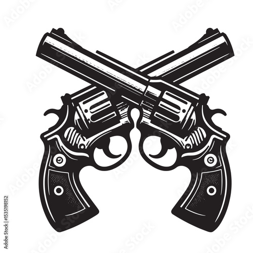 Crossed pistols svg 