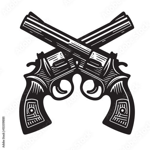 Crossed pistols svg 