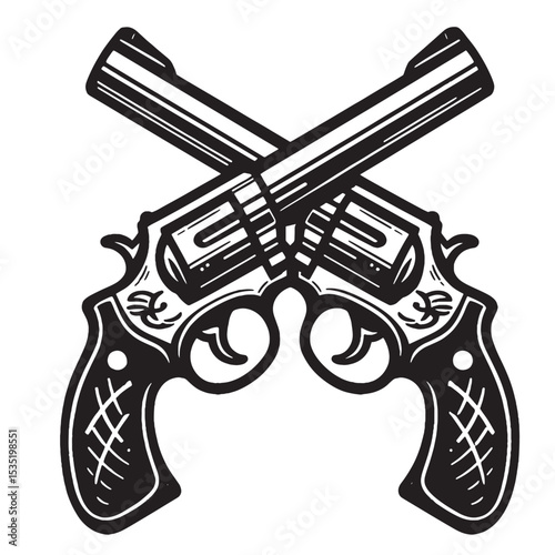 Crossed pistols svg 
