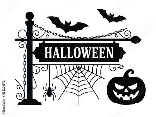 Halloween Silhouettes Vector Pack: Spooky Houses, Witches and Ghosts