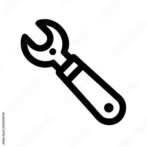Can Opener Tool Icon for Kitchen Appliances, Cooking Blogs, Culinary Websites, Home Improvement Articles, and Product Illustrations  