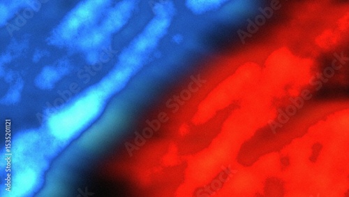 Abstract background light explosion style Fantastic digital fractal art with blue red rays sparkles effect copy space text area 