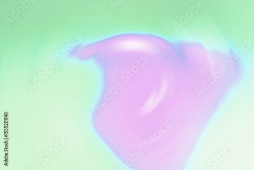 Abstract blurred grainy green purple gradient background texture. Digital grain dust soft noise effect copy space