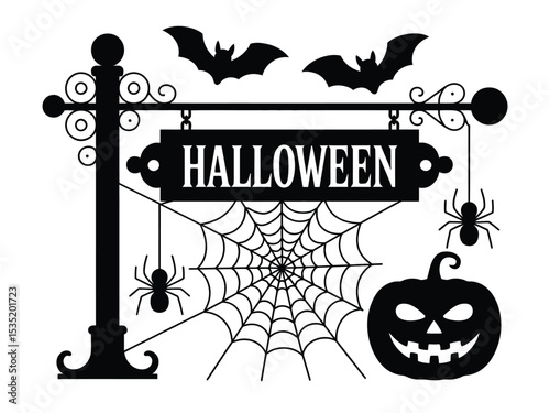 Halloween Silhouettes Vector Pack: Spooky Houses, Witches and Ghosts