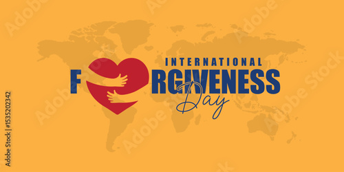 Forgiveness Day logo banner poster freedom peace love care safe concept idea graphic design vector template illustration social media web post flyer card wish theme. A World Without Walls