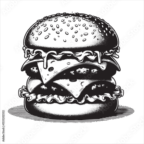 Classic Cheese burger svg