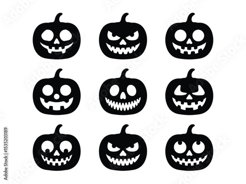 Halloween Silhouettes Vector Pack: Spooky Houses, Witches and Ghosts