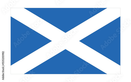 Scotland Flag Icon – Official National Flag of Scotland in Flat Vector Style with Standard Colors and Proportions.
