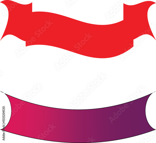 set of red ribbons