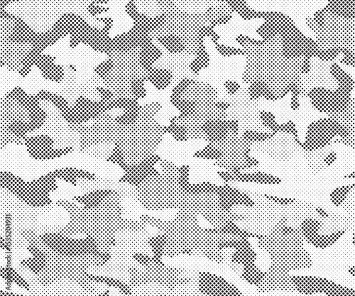 Abstract halftone background. Military camouflage effect dot seamless pattern texture. Dotted background as design element.
