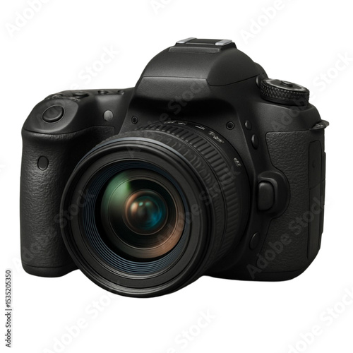 digital slr camera on transparent background 