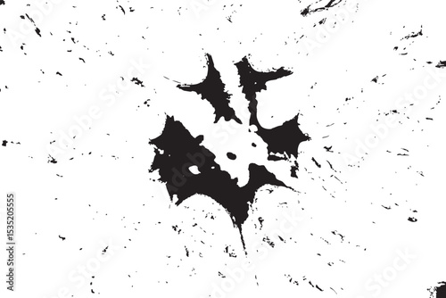 Abstract grunge black and white distressed overlay texture effect vector design element