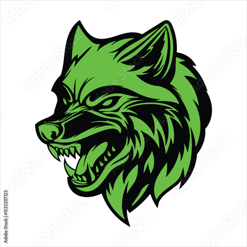 wolf head vector
