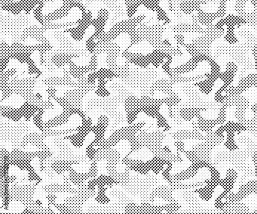 Abstract halftone background. Military camouflage effect dot seamless pattern texture. Dotted background as design element.