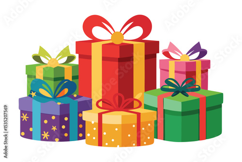 Colorful Gift Boxes A Festive Collection of Presents