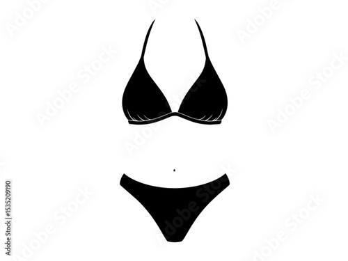 black and white Japanese bikini