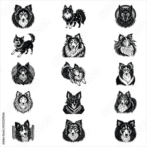 Sheltie Dog Face 