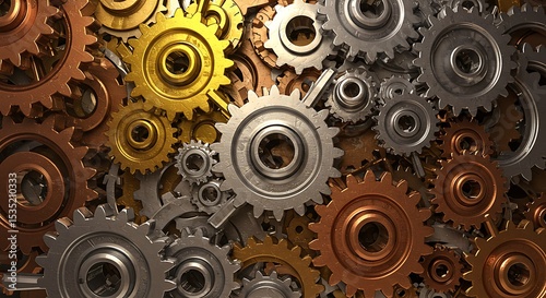 Wallpaper Mural Gears Mechanism Illustration Torontodigital.ca